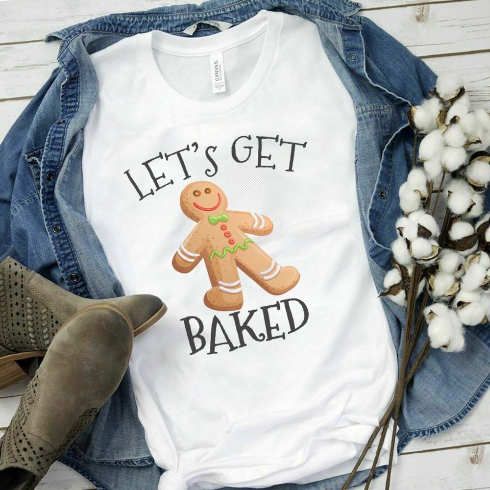 Lets Get Baked Woman's Christmas Top ~NEW S-M-L-XL